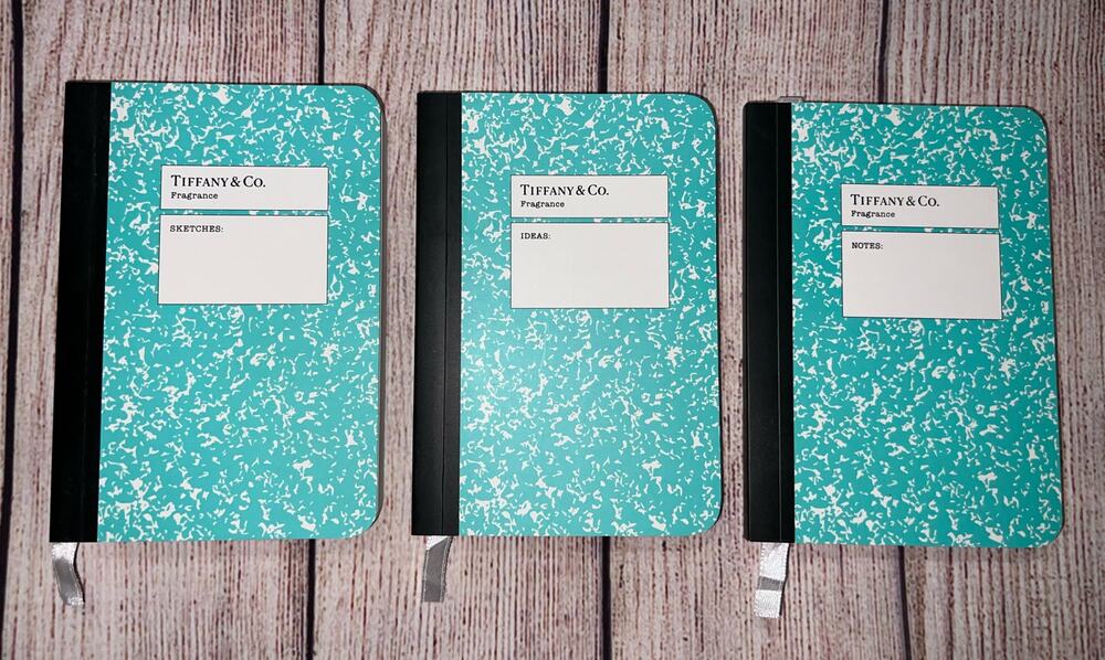 NEW 3x Set of Tiffany & Co Mini Sketches, Ideas, Notes Notebook Limited Edition